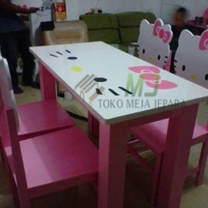 Model Meja Makan Hello Kitty Minimalis MJ-MM86