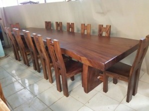 Set Meja Makan Trembesi Dengan 12 Kursi MJ-MM80