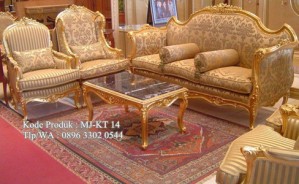 Set Kursi Tamu Gold Mewah MJ-KT 14